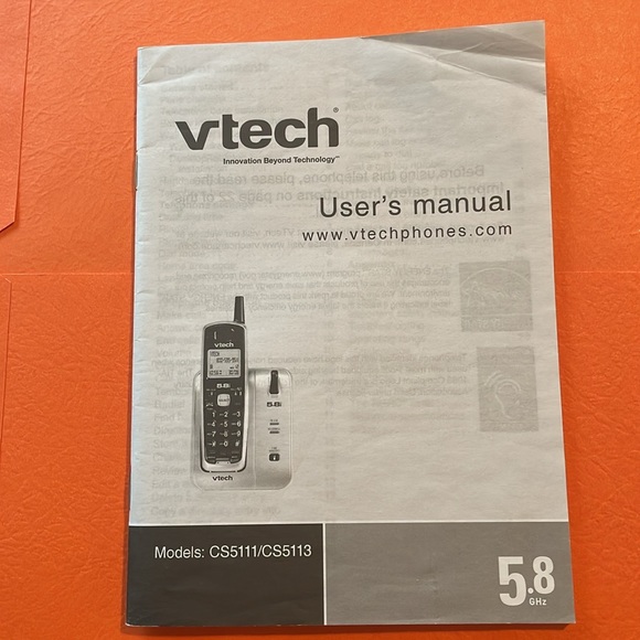 VTech 5.8 Ghz Single Line Cordless Phone w/ Caller ID, White Telephone - Picture 10 of 10